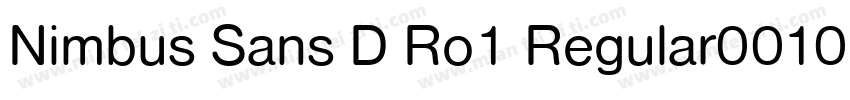 Nimbus Sans D Ro1 Regular001005字体转换